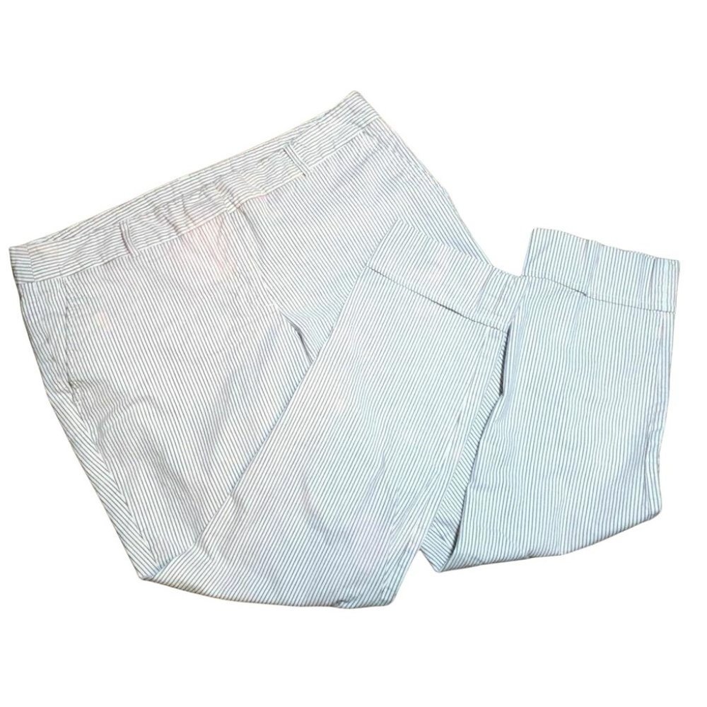 Willi Smith Grey White Pinstripe Ankle or Crop Pants Size 14